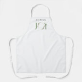 ミニマリストグリーンウォーター色リースジョークリスマス エプロン (正面)