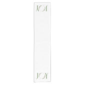 ミニマリストグリーンウォーター色リースジョークリスマス ショートテーブルランナー (正面)