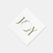 ミニマリストグリーンウォーター色リースジョークリスマス スタンダードカクテルナプキン (角)