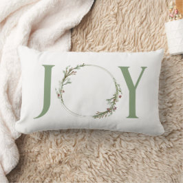 ミニマリストグリーンウォーター色リースジョークリスマス ランバークッション