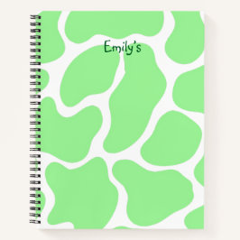 ミニマリストグリーンカウズプリント ノートブック