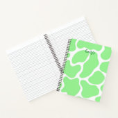 ミニマリストグリーンカウズプリント ノートブック (内部)