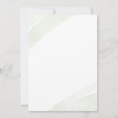 ミニマリストグリーンシダ結婚式招待状 招待状 (裏面)