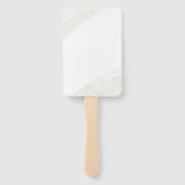 ミニマリストグリーンシダ結婚式 プログラムファン ハンドファン (裏面)