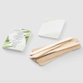 ミニマリストグリーンシダ結婚式 プログラムファン ハンドファン (組立なし)