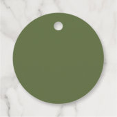 ミニマリストグリーンハッピーホリデーズパーソナライズ フェイバータグ (裏面)