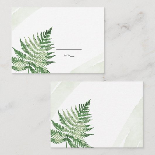 ミニマリストグリーンファン プレイスカード (正面/裏面)