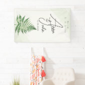 ミニマリストグリーンファーンパーティーサイン 横断幕 (インサイチュ)