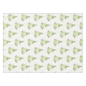 ミニマリストグリーンファーンボタニカルイラストレーション テーブルクロス (正面(横))