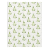 ミニマリストグリーンファーンボタニカルイラストレーション テーブルクロス (正面)