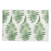 ミニマリストグリーンファーンボタニカルイラストレーション 枕カバー (裏面-左)