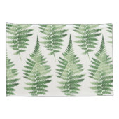 ミニマリストグリーンファーンボタニカルイラストレーション 枕カバー (裏面-右)