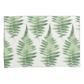 ミニマリストグリーンファーンボタニカルイラストレーション 枕カバー (正面右)