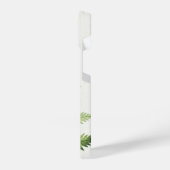 ミニマリストグリーンファーンボタニカルイラストレーション iPhoneケース (左側面)