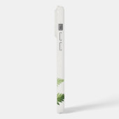 ミニマリストグリーンファーンボタニカルイラストレーション iPhoneケース (左側面)