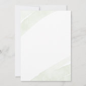 ミニマリストグリーンファーン結婚式RSVPカード 招待状 (裏面)