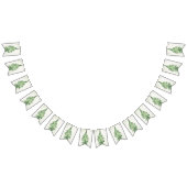 ミニマリストグリーンフェアウェディングサイン バンティングフラッグ (全)