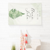 ミニマリストグリーンフェアウェディングサイン 横断幕 (インサイチュ)