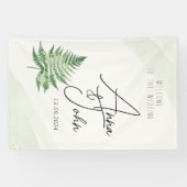 ミニマリストグリーンフェアウェディングサイン 横断幕 (横)