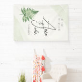 ミニマリストグリーンフェアウェディングサイン 横断幕 (インサイチュ)