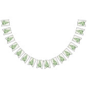 ミニマリストグリーンフェアンウェディングデコレーションフラッグ バンティングフラッグ (全)