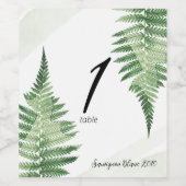 ミニマリストグリーンフェアンテーブルナンバー ワインラベル (シングルラベル)