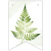 ミニマリストグリーンフェルン結婚式看板 バンティングフラッグ (第1の旗)