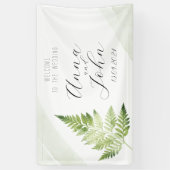 ミニマリストグリーンフェン結婚式看板 横断幕 (縦)