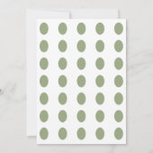 ミニマリストグリーンフローラ婚約招待状 招待状 (裏面)