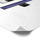 ミニマリストグリーンブルーバウハウス抽象芸術 ポスター (角)