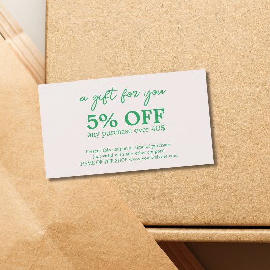 ミニマリストグリーンホワイトクーポはっきりしたン