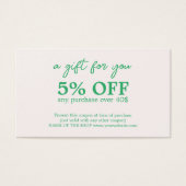 ミニマリストグリーンホワイトクーポはっきりしたン (正面)