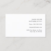 ミニマリストグリーンホワイトツリー造園 名刺 (裏面)