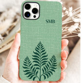 ミニマリストグリーンボタニカルモノグラム Case-Mate iPhoneケース