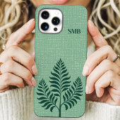 ミニマリストグリーンボタニカルモノグラム Case-Mate iPhoneケース