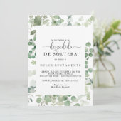 ミニマリストグリーンユーカリスペインのブライダルシャワー 招待状 (スタンド正面)