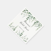 ミニマリストグリーンユーカリブライダルシャワーナプキンス スタンダードカクテルナプキン (角)