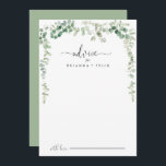 ミニマリストグリーンユーカリ結婚のアドバイスカード アドバイスカード<br><div class="desc">このミニマルな緑の結婚ユーカリのアドバイスカードはモダンの結婚に最適だ。このデザインは水彩手描き植物性エレガントユーカリの枝と葉を備え、幾何学的なフレームを飾る。これらのカードはs、結婚ブライダルシャワー、ベビーシャワー、卒業式パーティーなどに最適だ。新郎新婦の名前、両親または卒業生の名前でカードをパーソナライズ。</div>