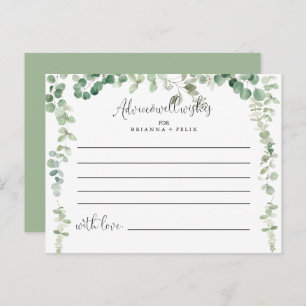 ミニマリストグリーンユーカリ結婚のアドバイスカード ポストカード