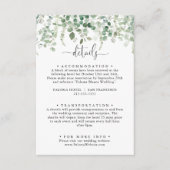 ミニマリストグリーンユーカリ結婚ス詳細 エンクロージャーカード (正面)