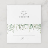 ミニマリストグリーンユーカリ結婚プス座席表 プレイスカード (外部開封)