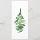 ミニマリストグリーン結婚シダのメニュー メニュー (裏面)