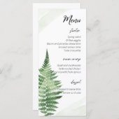 ミニマリストグリーン結婚シダのメニュー メニュー (正面/裏面)