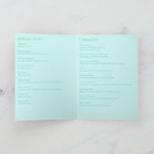 ミニマリストグリーン結婚式 プログラム (内部)