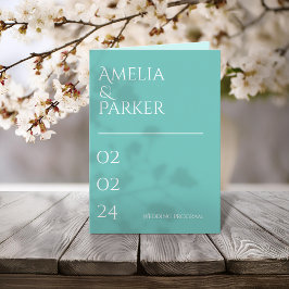 ミニマリストグリーン結婚式 プログラム