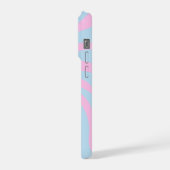 ミニマリストグルービーレトロ猫デザイン iPhoneケース (左側面)