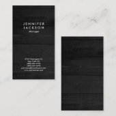 ミニマリストグレイモダンウッドプレーンプロフェッショナル 名刺 (正面/裏面)