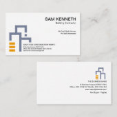 ミニマリストグレイ建物ブロック建築 名刺 (正面/裏面)