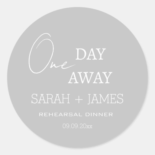 ミニマリストグレイ1日リハ遠くにーサルディナー ラウンドシール (正面)