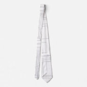 ミニマリストグレーとホワイトジオメトリックスタイルのギントタイ ネクタイ (裏面)